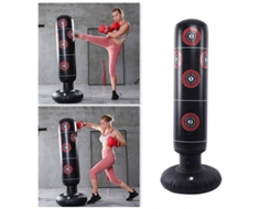 Saco de pancada inflável para karatê e taekwondo, 160 cm, PVC resistente, para uso interno e externo, para crianças e adultos.