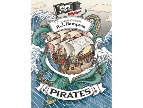 Livro Pirates Coloring Book de R J Hampson (Inglês - Capa Dura)
