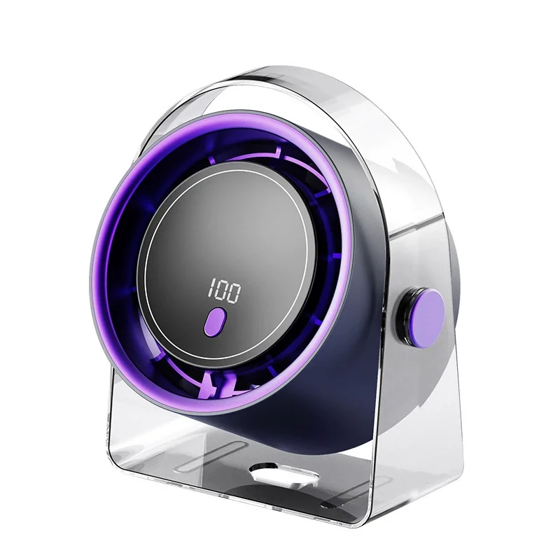Resfriador de Ar Portátil Sem Fio, 3 em 1, Circulação de Ar Silenciosa, Visor Digital Inteligente, Bateria de Longa Duração MDUG (roxo)