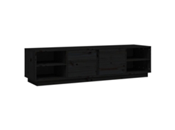 Tv Cabinet, Tv Cabinets Vidaxl Preto Madeira De Pinho (n/a)