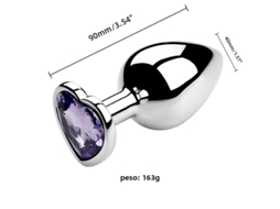 (roxo G) Plug Anal De Metal Unissex, Brinquedo Para Masturbao
