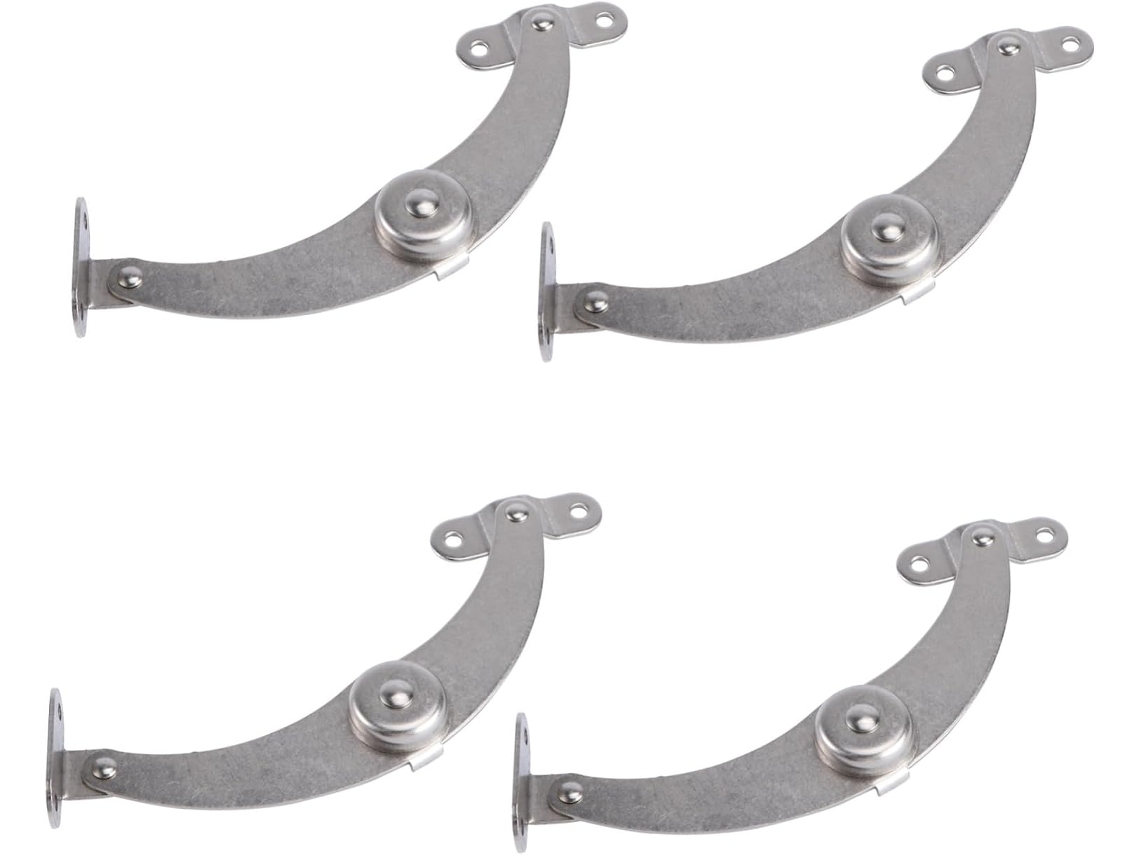 Conjunto De 4 Dobradiças Suporte Ajustáveis E Práticas Em Aço