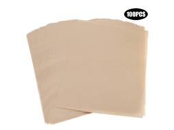 100 Folhas De Papel De Pergamino Antiaderente Com Silicone Para Assar, Churrasco, Acessórios De Cozinha, Marrom
