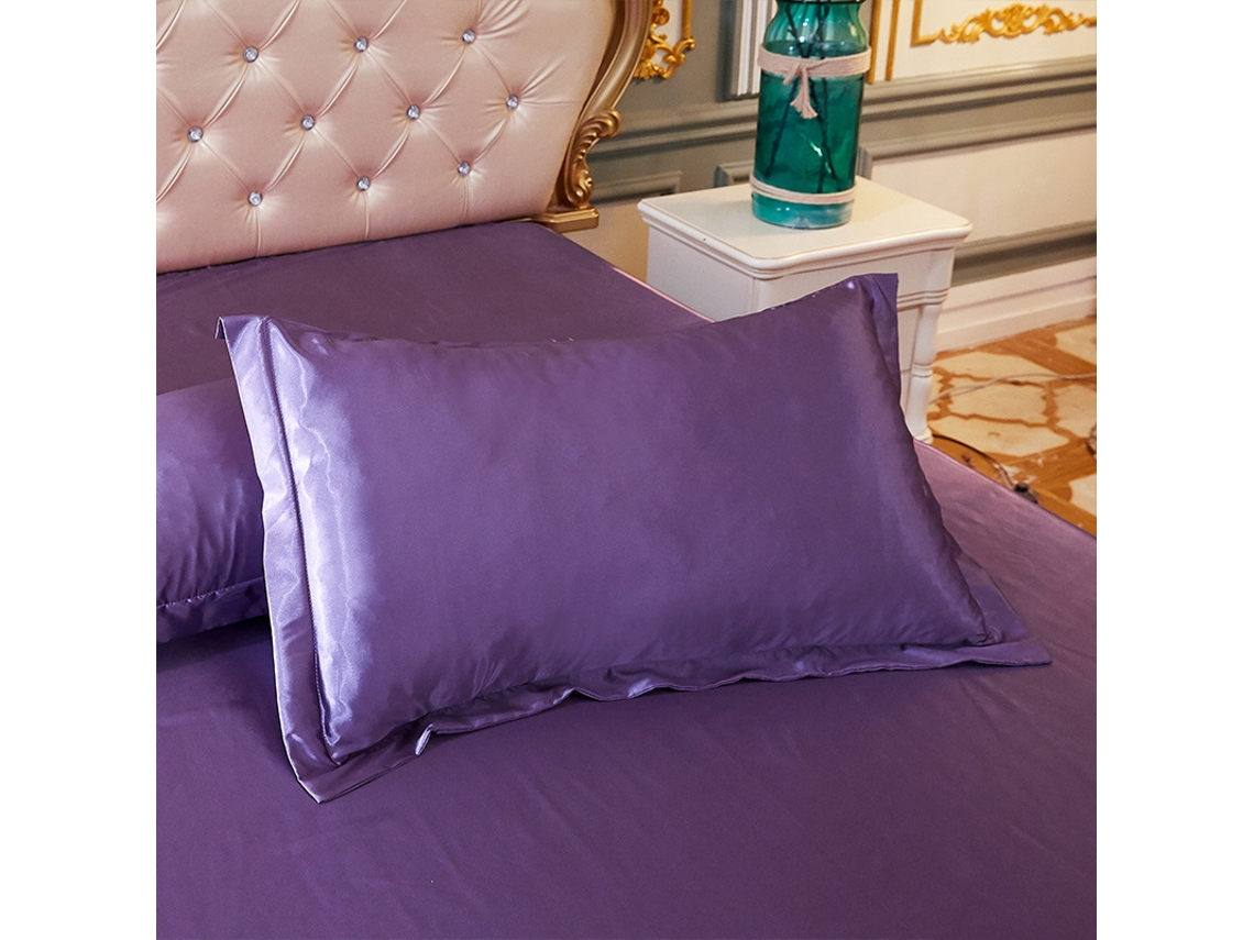 Conjunto Suave e Suave Seda Cetim-Elegante Roxo EVELTEK One