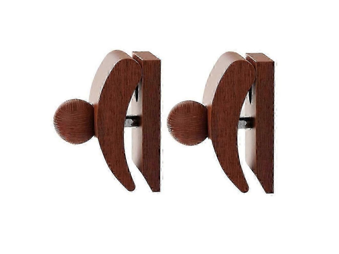 Suportes para Colcha Nova LINE, de Parede, 2 Unidades, Cor Marrom