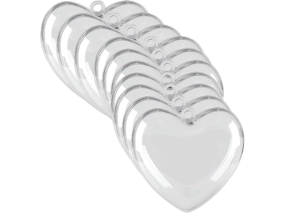 Conjunto De 10 Enfeites Transparentes - Para Uso Prático E Funcional