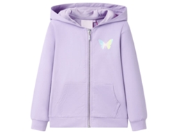 Sweatshirt Para Criança Com Capuz Lilás 104