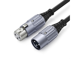 Cabo de extensão XLR Cabo de conexão de microfone macho fêmea XLR para porta de 3,5 mm para amplificador de console de som e alto-falante Slowmoose