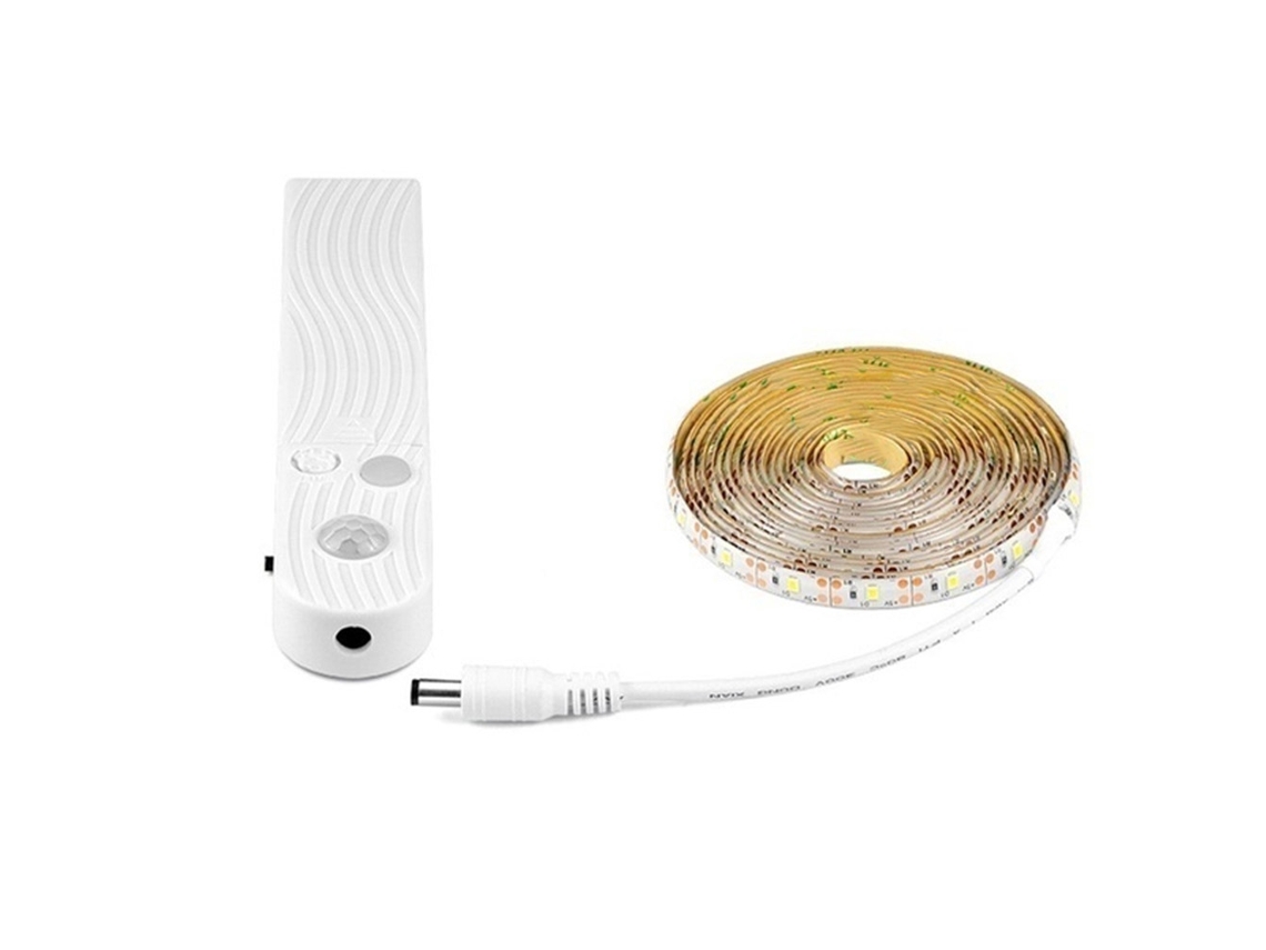 2026 luz Led com Sensor de Movimento Sem Fio 1m 2m 3m Bateria para Cama Armário Gabinete Escadas Corredor Luz Noturna