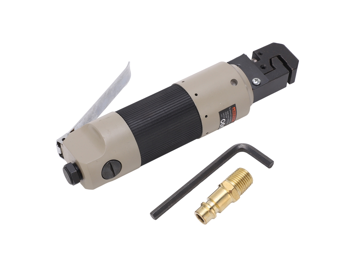 Punção pneumática para chapas metálicas, ferramenta de perfuração de furos e flanges com conector.