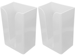 Suporte De Papel Higiênico De Parede Branco, Conjunto De 2 Peças, Plástico, Sem Necessidade De Furar, Tiras