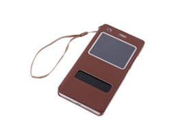 Funda com Suporte Flip e Janela Dupla para Huawei P8 Lite EOOCOO