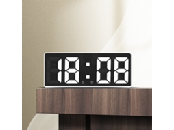 Despertador digital para quarto, com temperatura ajustável. Brilvibera