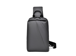 (cinza) Bolsa De Peito De Grande Capacidade, Resistente Ao Desgaste E À Prova D'água Bolsa Transversal Multifuncional.