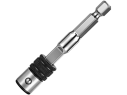 De Extensão Soquete Troca Rápida 6,35 Mm, Aço Para Pontas Chave Fenda E Prateado