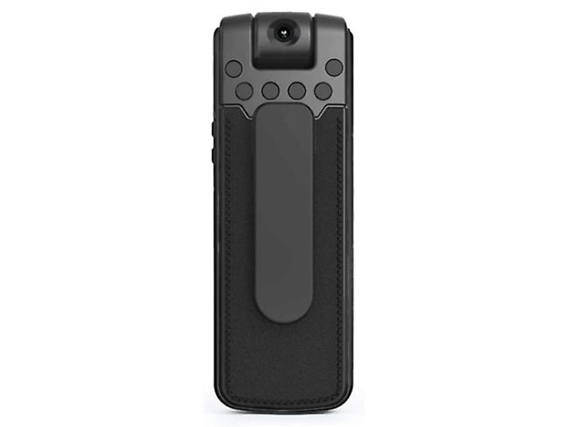 Câmera espiã com áudio Full HD 1080p e detecção de movimento PIR, ideal para escritórios, polícia, conferências, ciclismo e caminhadas Bestvite (preto)