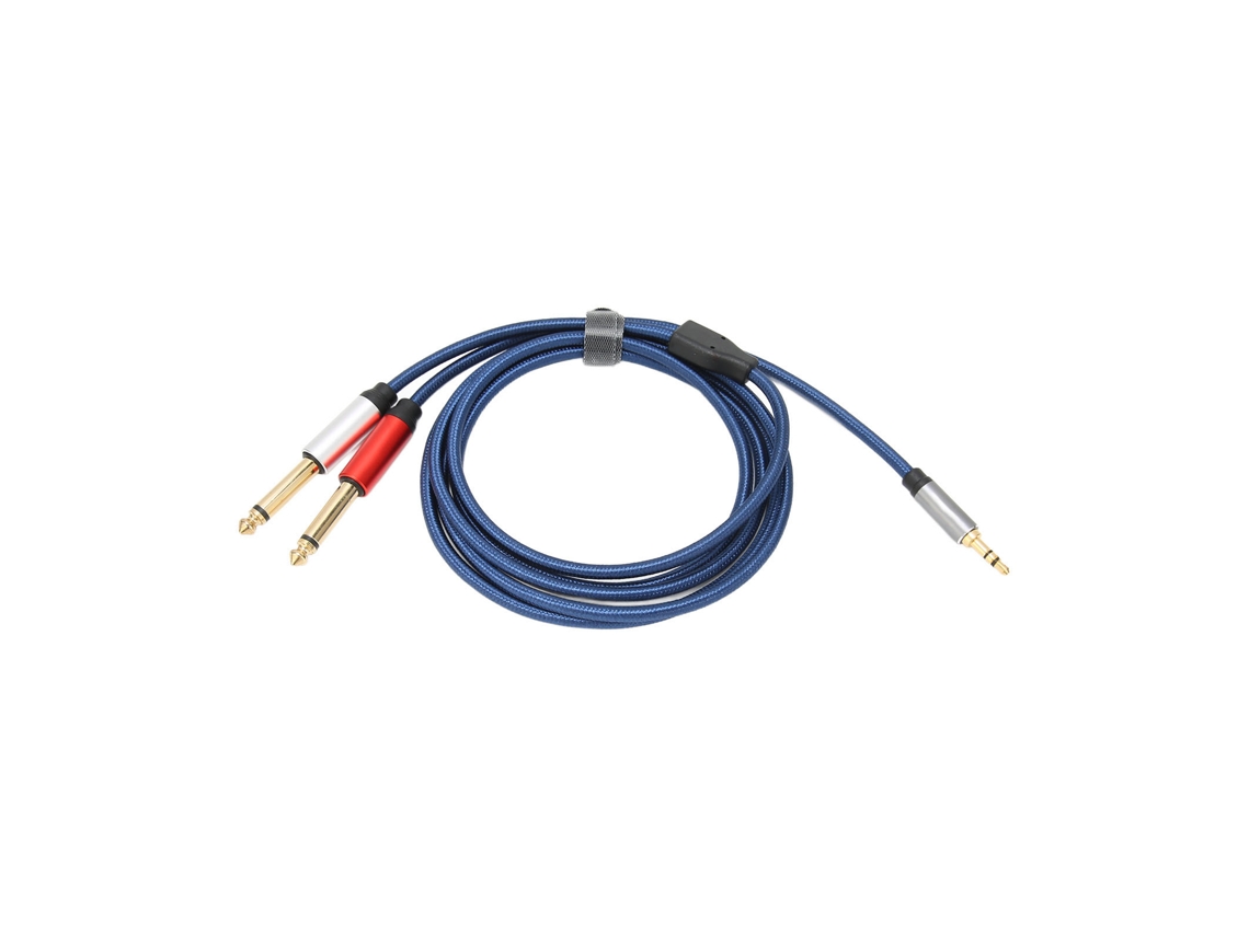 Mali cabo Adaptador Estéreo 3.5mm para 2x 6.35mm Mono Macho Dourado para Rv Navio com Qualidade de Som Alta