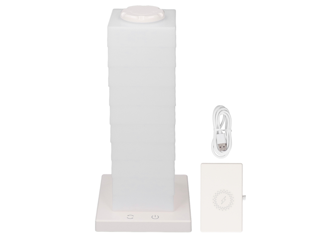 2026 lâmpada de Mesa Empilhável para Crianças com Luz Noturna Led Rgb Tática e Base de Carregamento Sem Fio para Decoração de Quarto