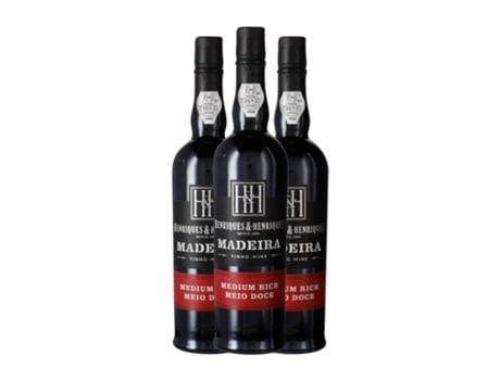 Vinho doce HENRIQUES & HENRIQUES Medium Rich Madeira Garrafa Medium (0.5 L - 3 Unidades)