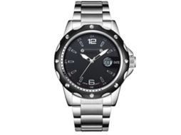 Relógio Masculino de Quartzo Impermeável Liga Elegante com Data Presente de Aniversário