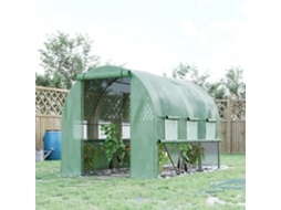 Estufa De Túnel Para Plantas 2,95x2x2m Com 6 Janelas E Proteção Uv Para Cultivo No Jardim