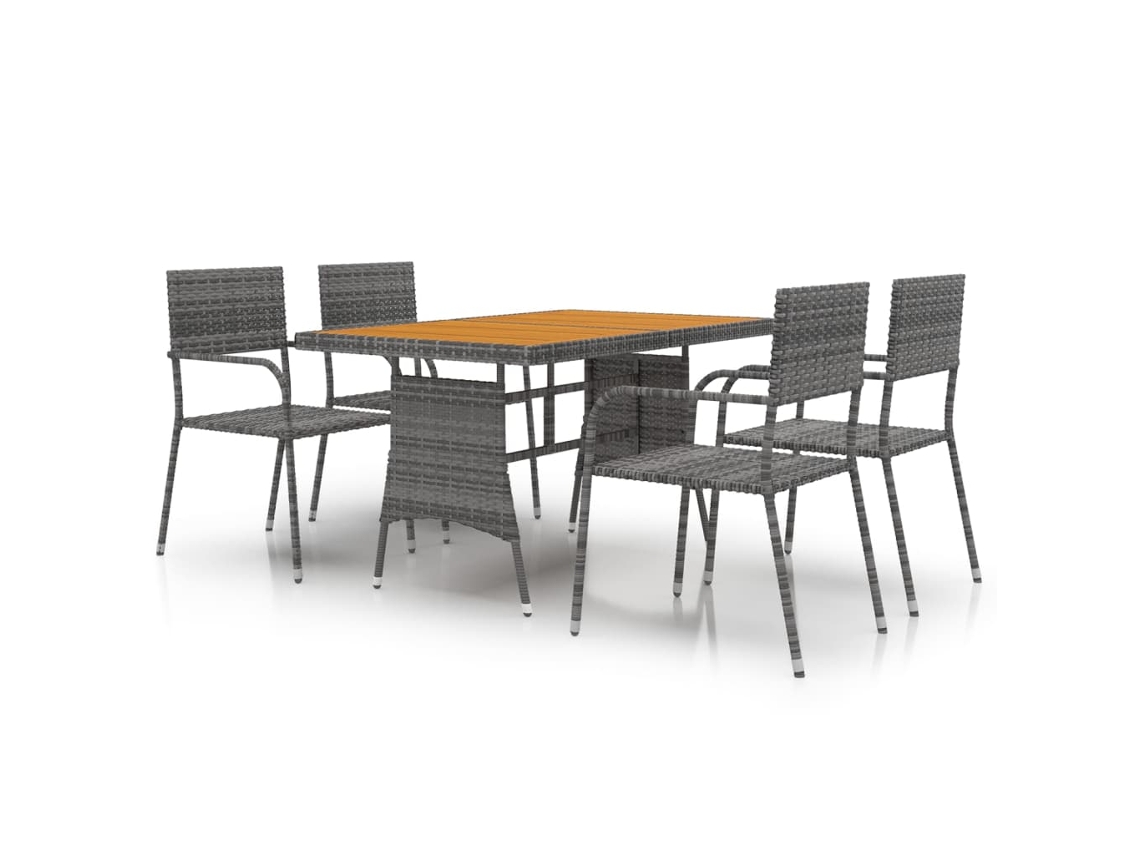 Outdoor Dining Set, Outdoor Dining Sets Vidaxl Cinzeto Rattan / Vime (n/a)