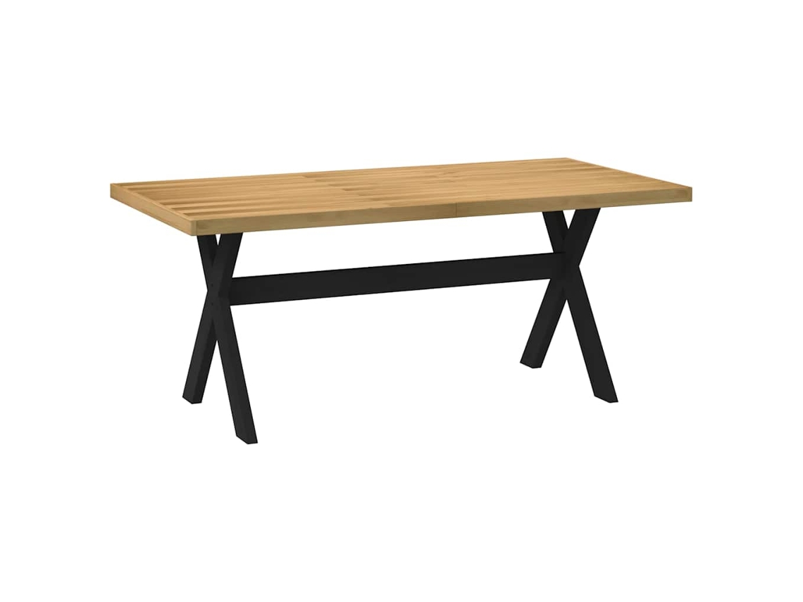 Vidaxl Mesa De Jantar Noain Pernas Em Forma X 180x90x75cm Pinho Maciço