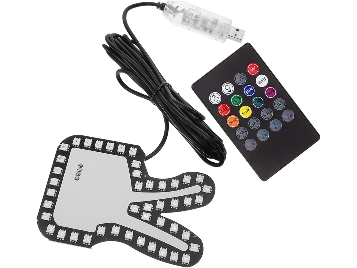 Luz De Led Para Carros Cabilock Com Controle Remoto, Sinalização Divertida E Piscante Gestos Interativos Com As Mãos
