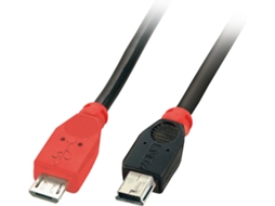 Cabo de Dados LINDY (Micro USB B - Mini USB B - 1 m - Preto)