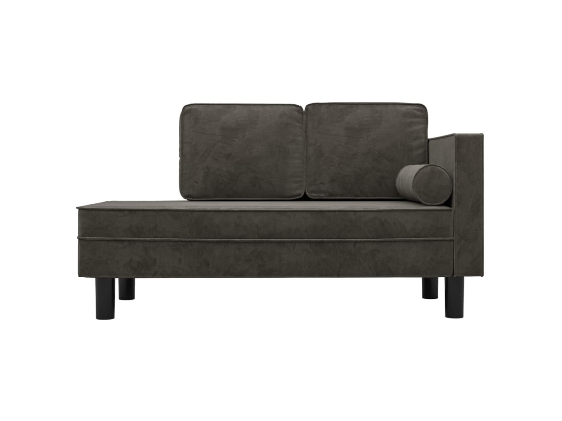 Sofá Cama VIDAXL (Cinzento Veludo 118 x 55 x 57 cm) Worten.pt