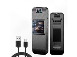 Mini Câmera Corporal com Vídeo 1080p, Visão Noturna, Câmera de Segurança Portátil para Uso Pessoal. ELECTVAULT1