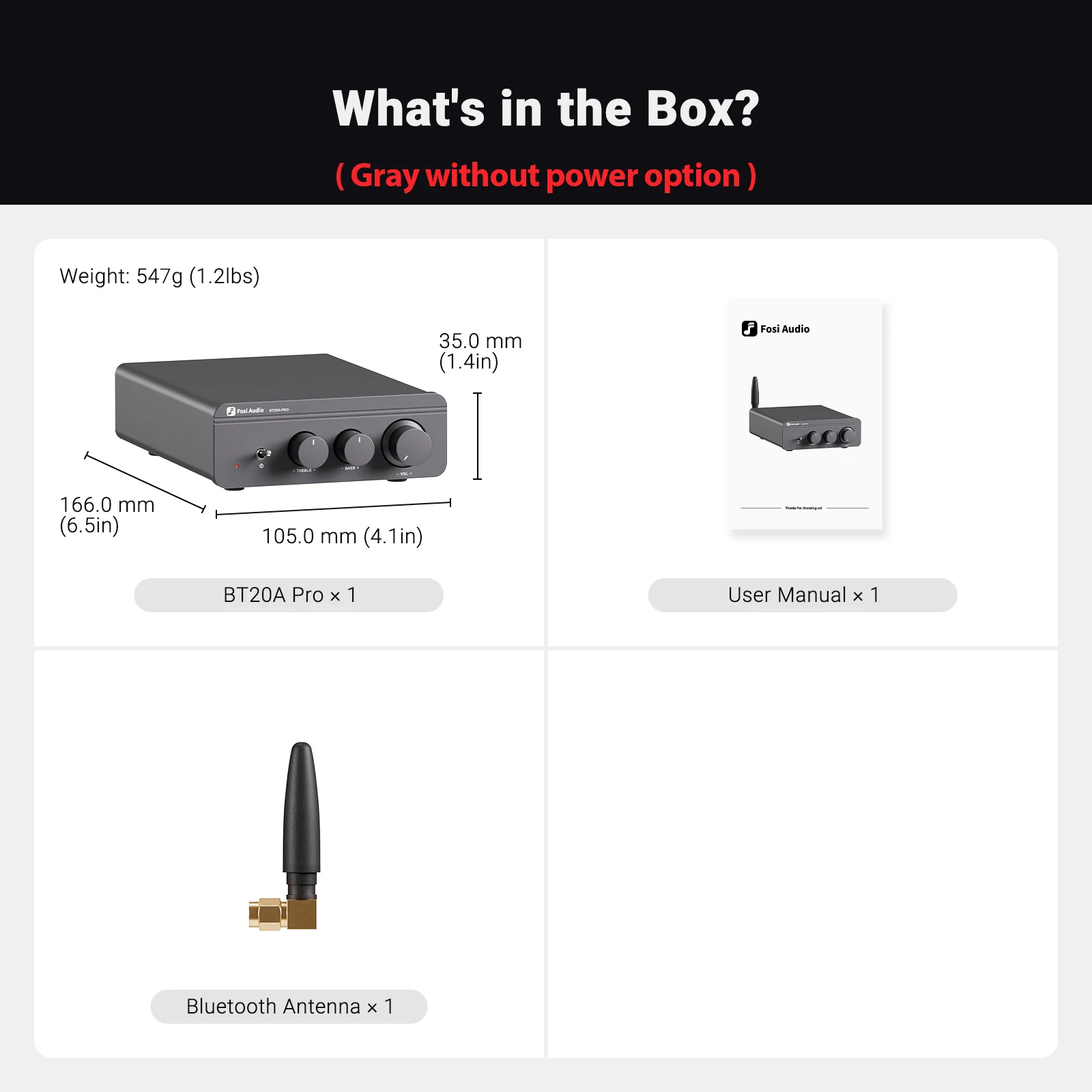 Amplificador De Áudio Bluetooth De 300 W (cinza), Amplificador Estéreo Hifi Classe D