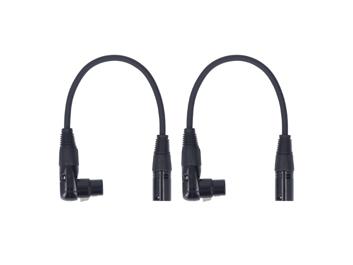 Aetheria cabo de Extensão Xlr Microfone 90 Graus Fêmea para Macho 3 Pinos 0.30m/1.0ft Estúdio Gravção