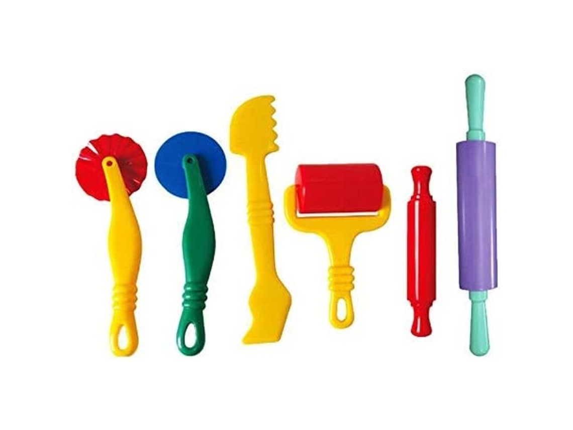 2026 juego de Herramientas de Plástico para Arcilla Y Plastilina, 6 Piezas, para Niños de 3 Años En Adelante, Colores Aleatorios.