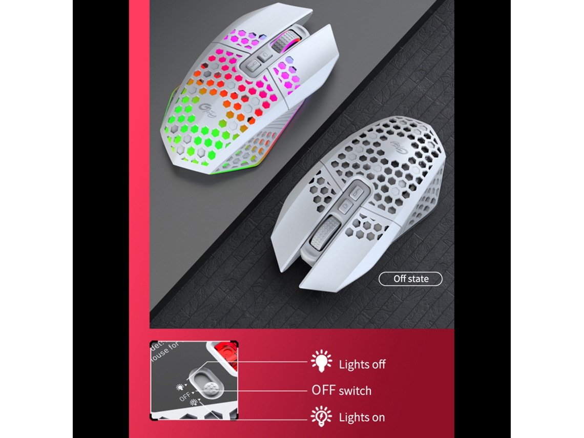 Mouse Sem Fio LAXISCREED 2.4g Usb Carga Silencioso