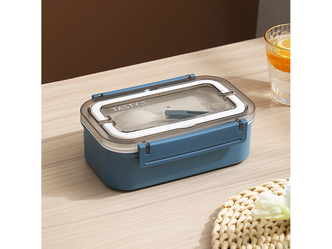 Lancheira Bento À Prova de Vazamentos para Adultos -800Ml de Camada Única Azul-800Ml LUUCOZK
