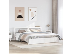 Estrutura De Cama C/ Cabeceira Sem Colchão 180x200 Cm Branco