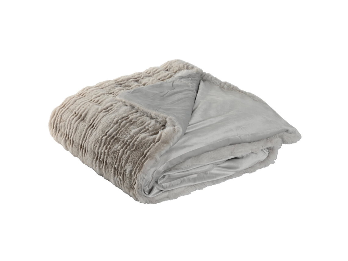Manta de Poliéster 650 G/m² Cinza Claro para Cama, 220 X 240 X 1 Cm ALEXANDRA HOUSE LIVING