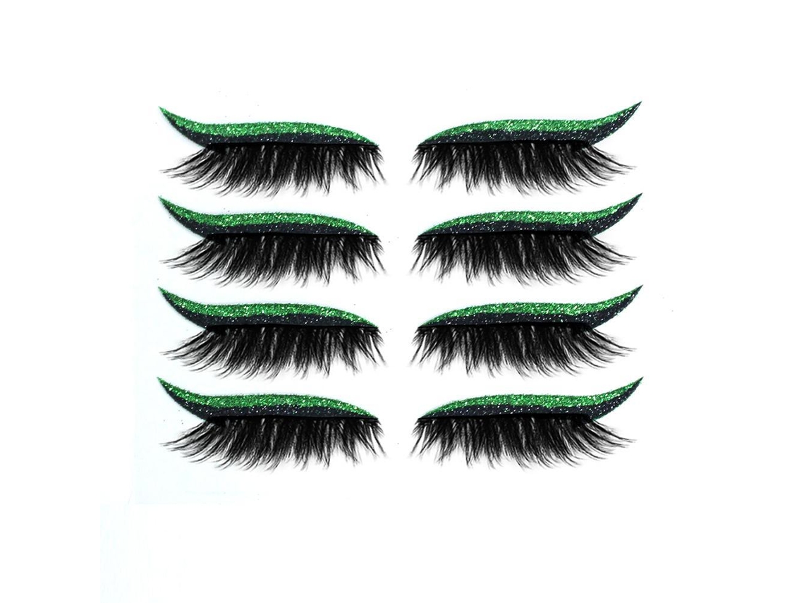 4 Pares De Adesivos De Olho Reutilizáveis Eyeliner E Cílios À Prova D'água Fácil De Usar E Remover