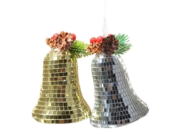 Pingente Sino Disco, Estilo Retrô, Lindo, Com Reflexo No Espelho, Ideal Para Decoração De Árvore De Natal Hengjian
