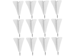 Conjunto De 12 Tachinhas Substituíveis Kichvoe, Com Design De Avião Papel, Feitas De Abs E Aço, Versáteis E Seguras Para