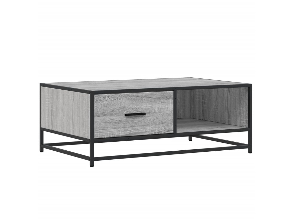 Mesa de centro Cinzento Sonoma Madeira/Derivados Metálicos MAISON EXCLUSIVE (90x57x35 cm)