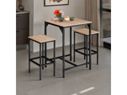 Tectake Conjunto De Móveis Altos Inverness, Madeira Industrial Clara, Carvalho Sonoma