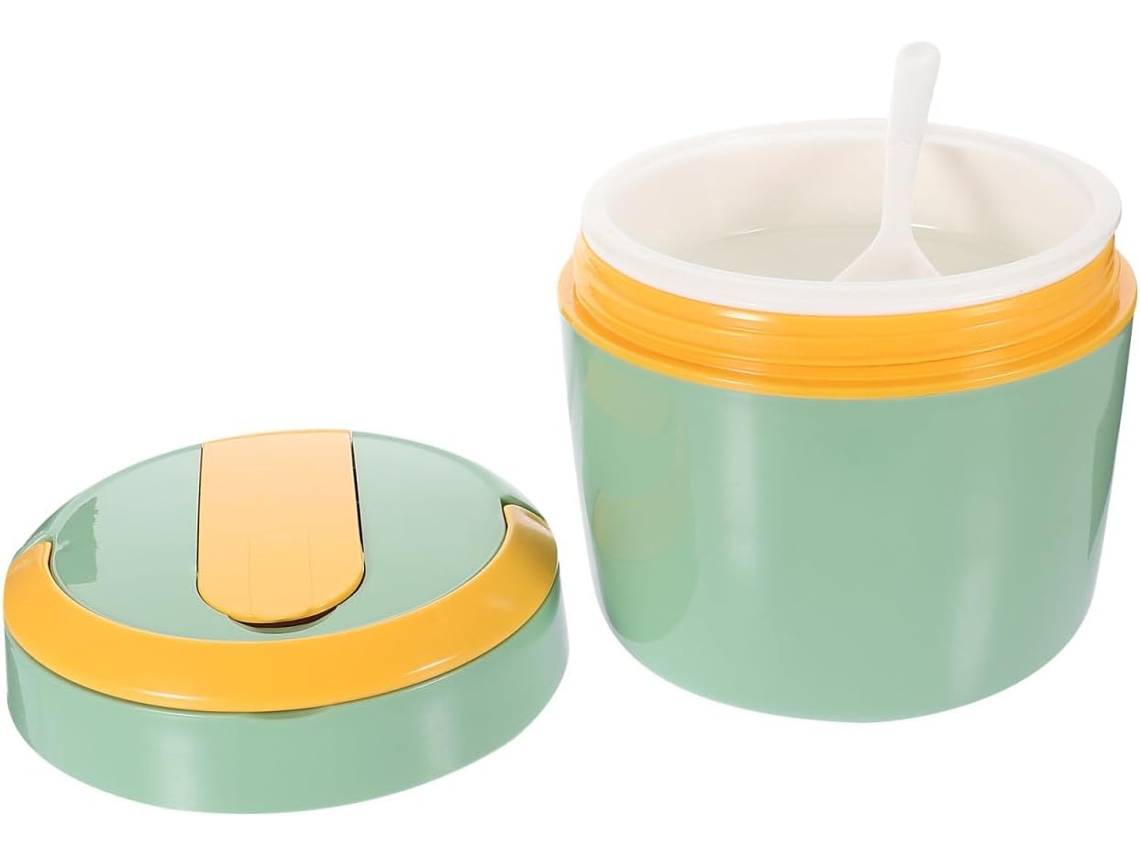Marmita Bento Reutilizável Zerodeko De 1000ml, Com Dupla Camada E Boa Vedação, Recipiente Térmico Ideal Para Escritório