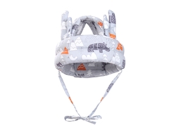 Casco Para Bebé Protector De Caídas Transpirable Almohadilla Suave Para Gatear Caminar Correr Gris