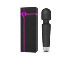 Massageador De Varinha Poderoso Com 8 Velocidades 20 Modos De Vibração Massageador Pessoal Sem Fio Portátil Recarregável Usb (preto)