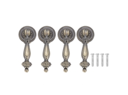 4 Conjuntos Alças Bronze Decorativas com Parafusos