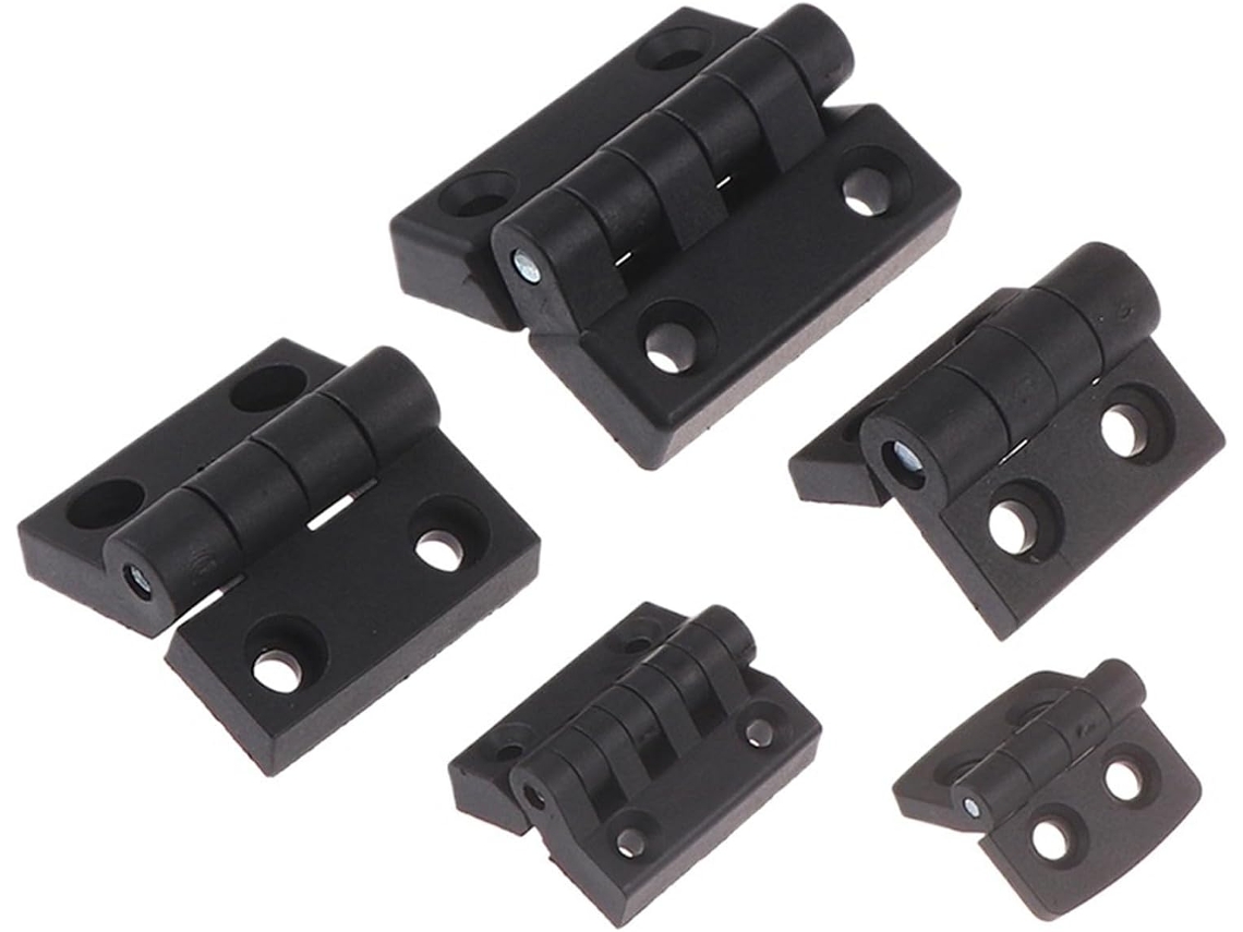 1 Dobradiça Pequena Preta Mini De Plástico Para Porta Armário Com Rolamento, Dobradiça De Abs 40x30