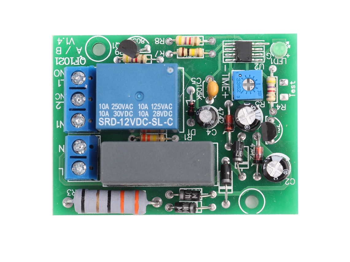 Módulo De Interruptor Com Temporizador Ajustável 220vac Atraso De 0~10seg Desligamento Automático