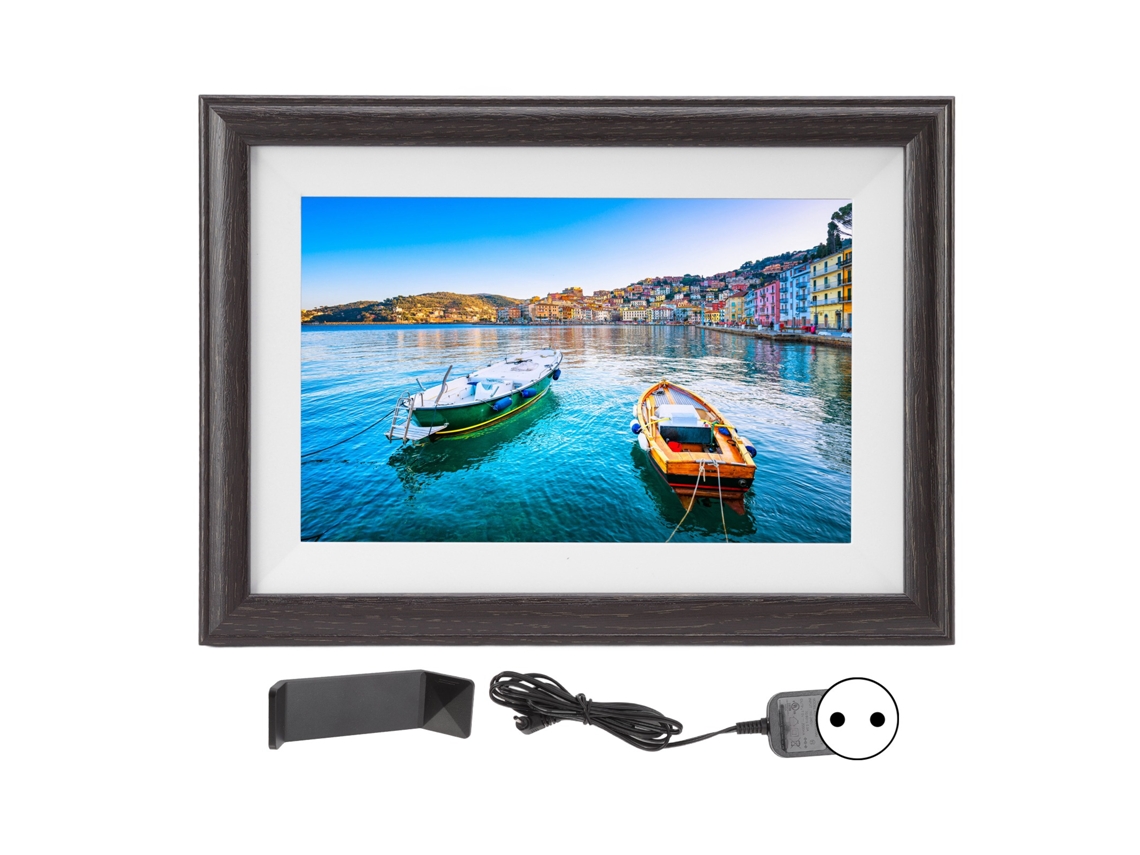 Quadro Digital Inteligente Wifi 10 Polegadas Marrom